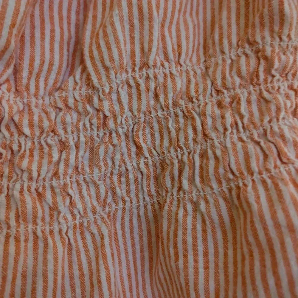 Striped Ruffle Sleeve Top Orange Joe Fresh Size Large - Picture 3 of 7